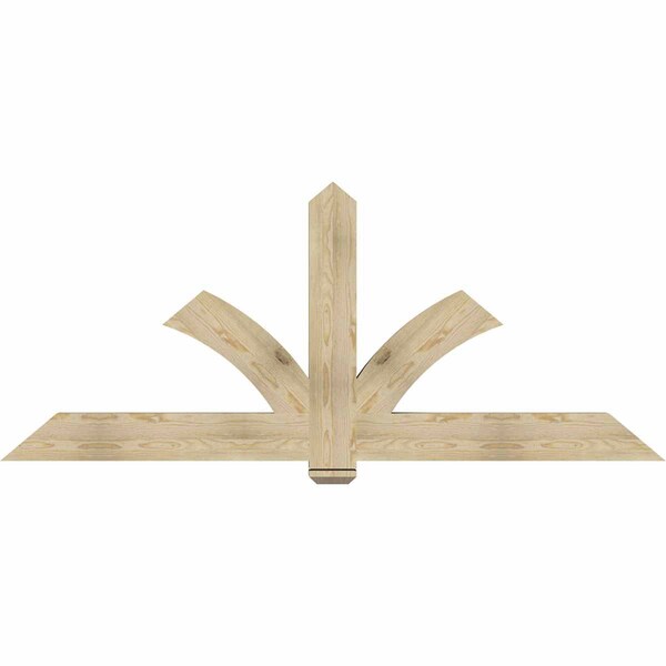 Ekena Millwork Redmond Rough Sawn Timber Gable Bracket, Douglas Fir, 84"W x 35"H x 4"D x 6"F, 10/12 Pitch GBW084X35X0406RED00RDF - main